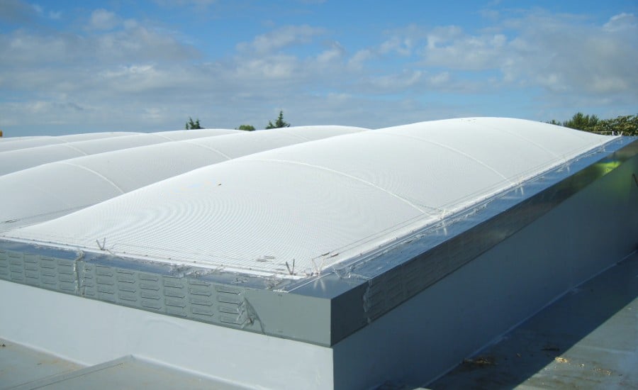 ETFE Cushion with acoustic rain suppression layer