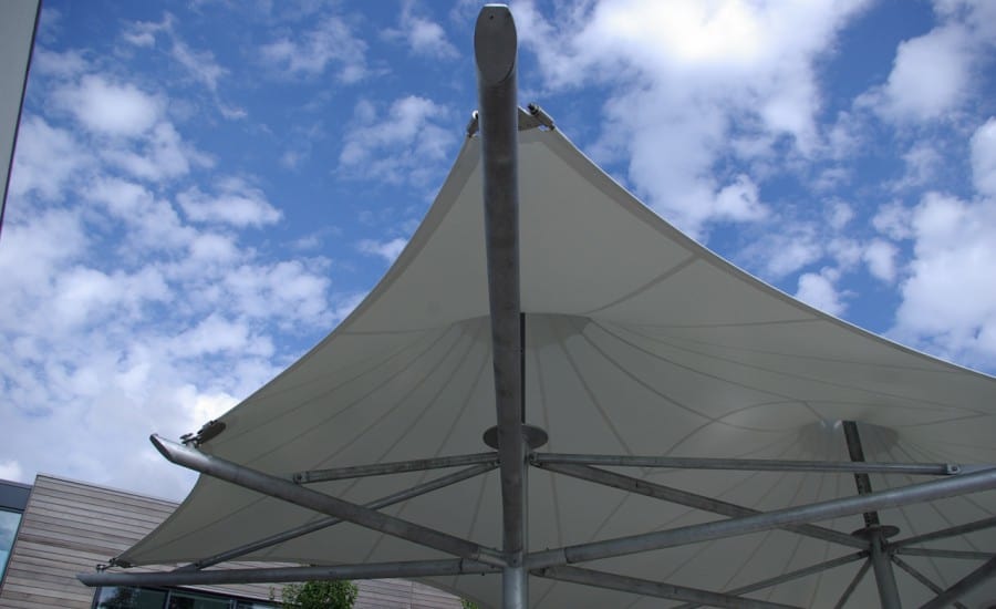 Outdoor PVC canopies for a school