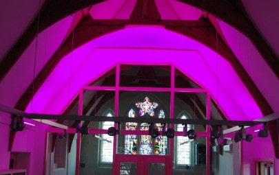 Internal fabirc canopy with lighting display