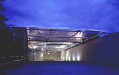 Tensile fabric entrance canopy