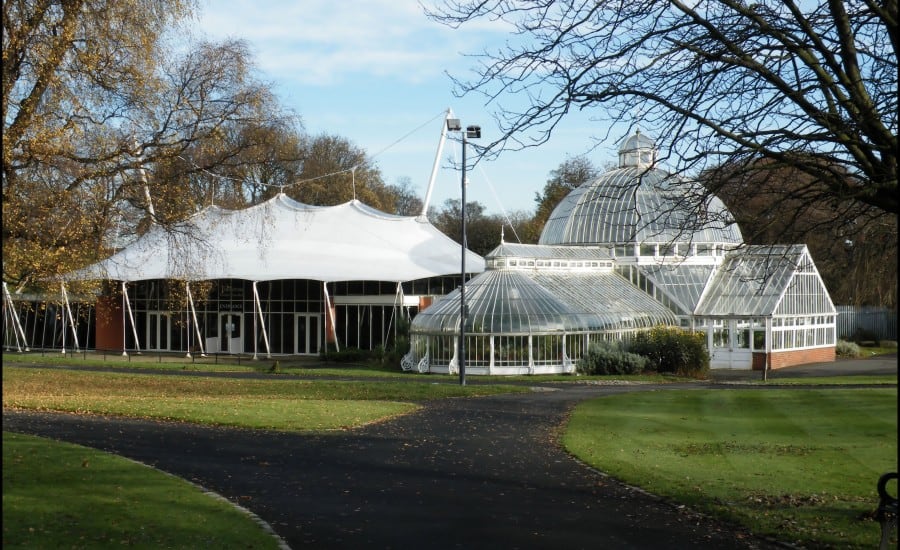 Fabric roof protecting gardens