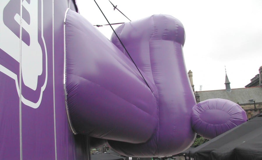 Purple PVC entertainment venue