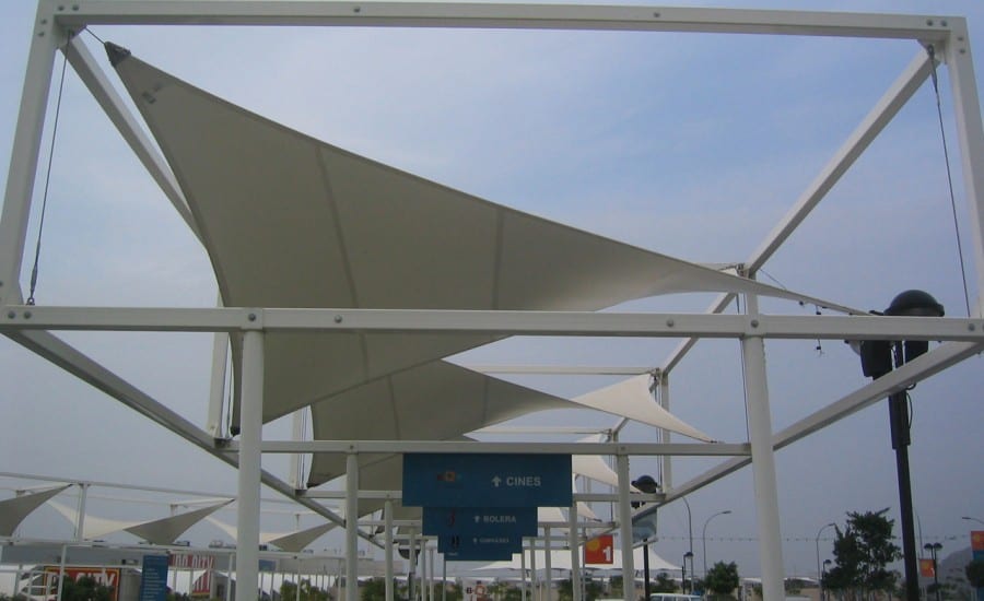 Small fabric canopies to provide shade