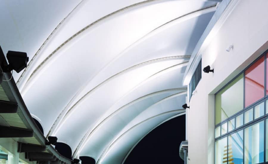 Tensioned PTFE canopy