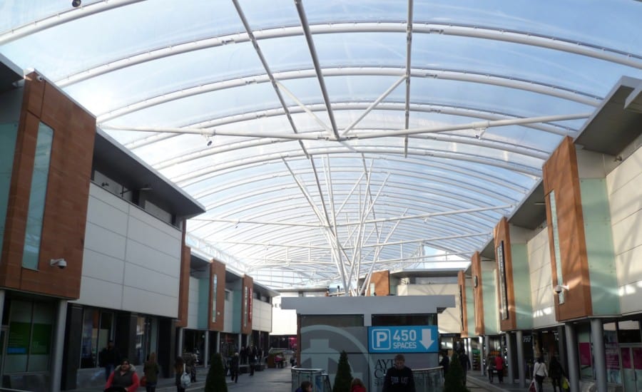 ETFE canopy provides dry space 