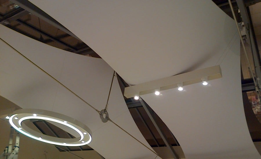 Fabric ceiling feature