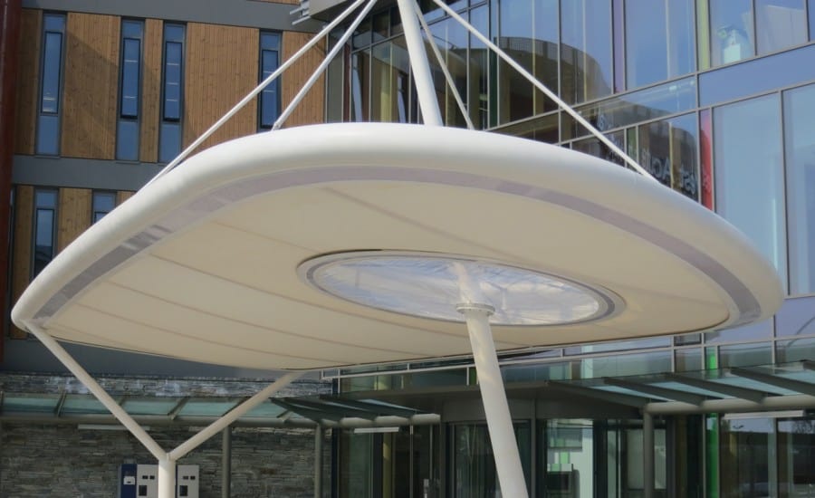 Hospital entrance canopy