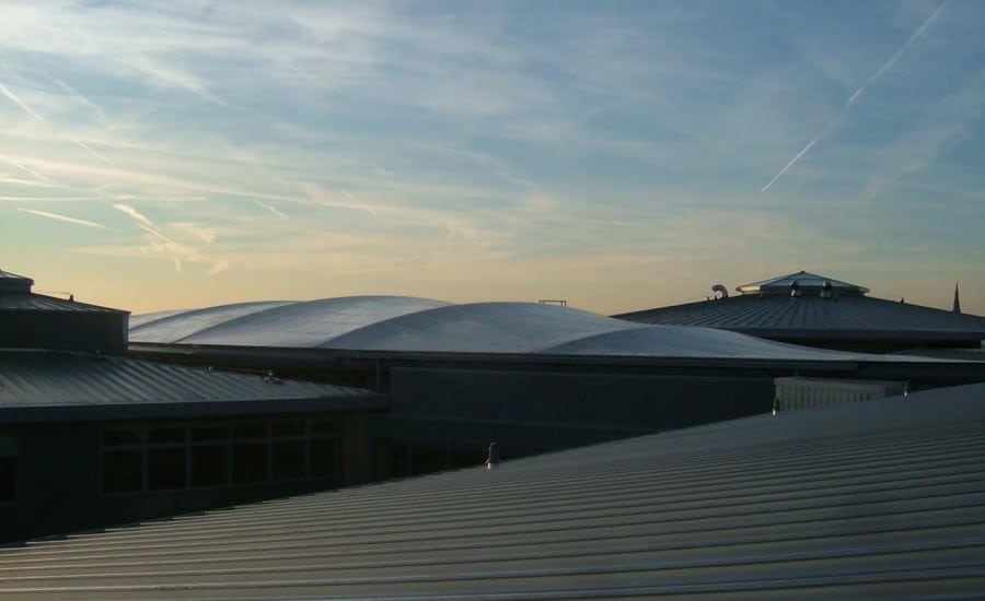 ETFE foil over a school walkway