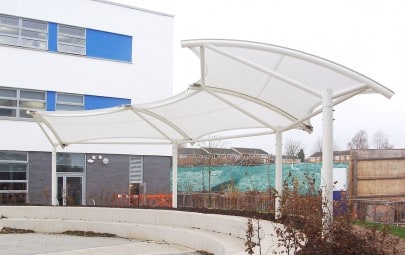 three bay tensile fabric structure