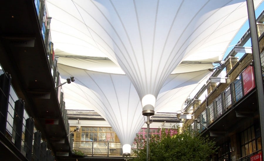 tensile fabric courtyard canopies