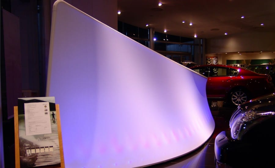 Led lit fabric screens