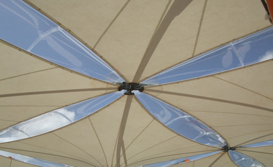 PTFE fabric structure for food court