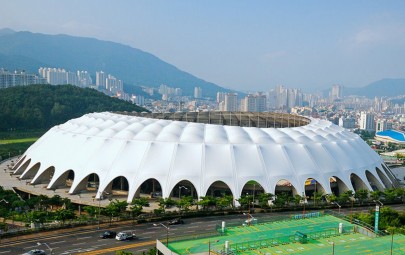 pusan stadium fabric clad football arena