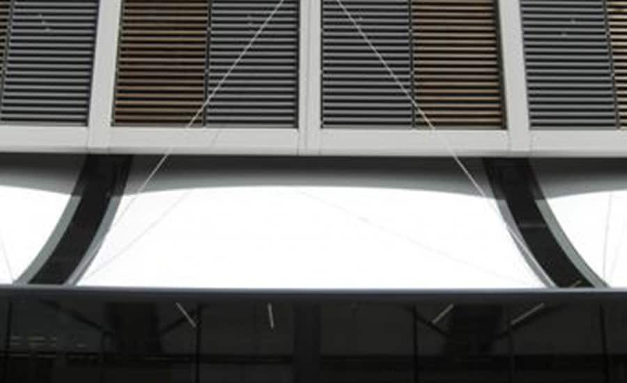 Supermarket entrance canopy