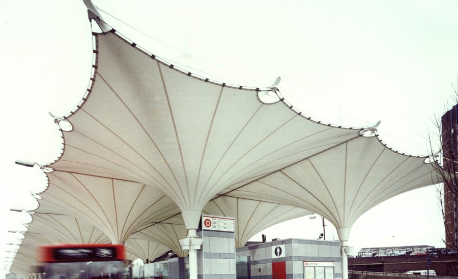 Canopies for a bus station