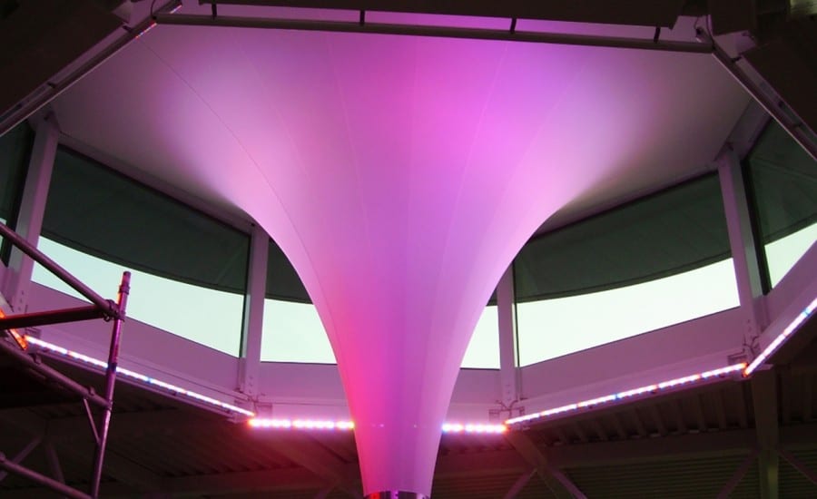 illuminated conic fabric structure