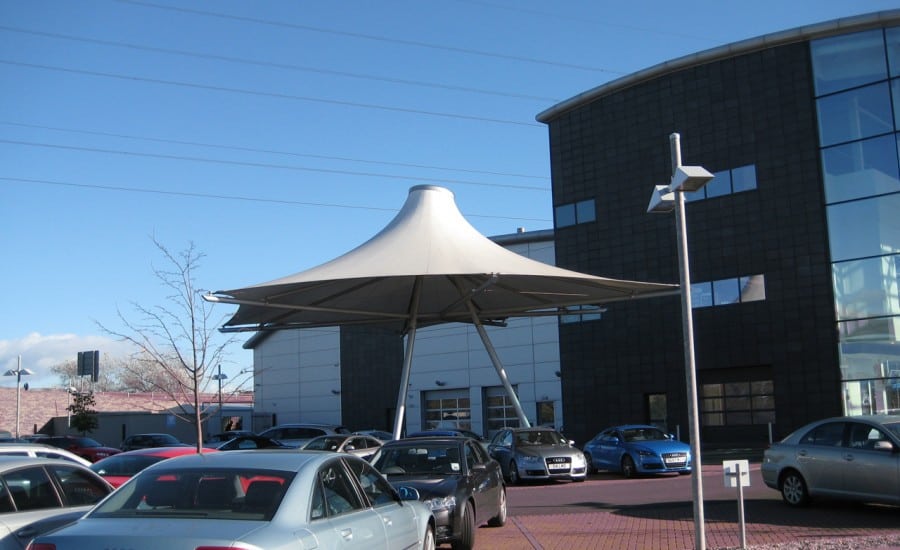 Conical fabric canopy