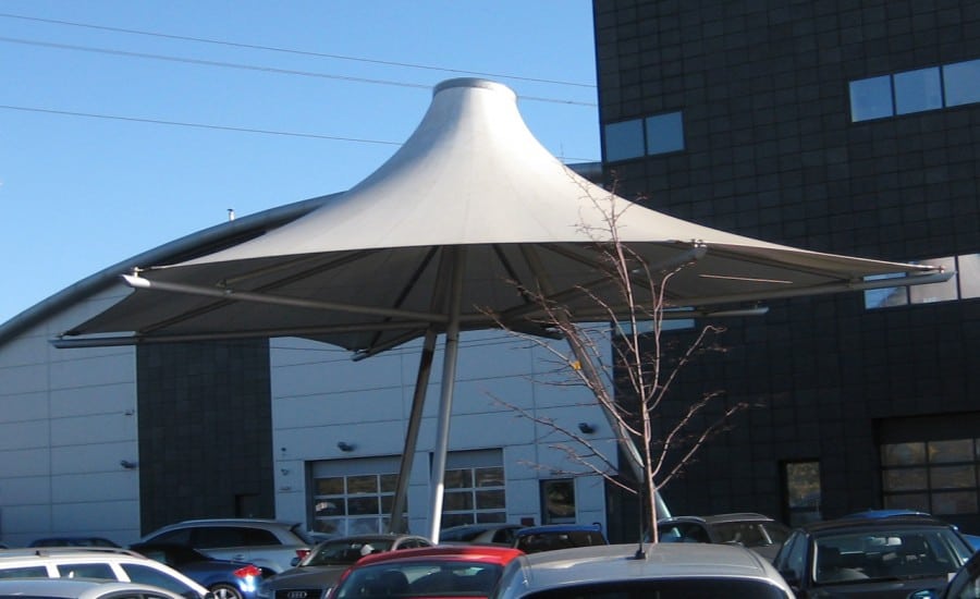 PVC coated polyester car showroom canopy