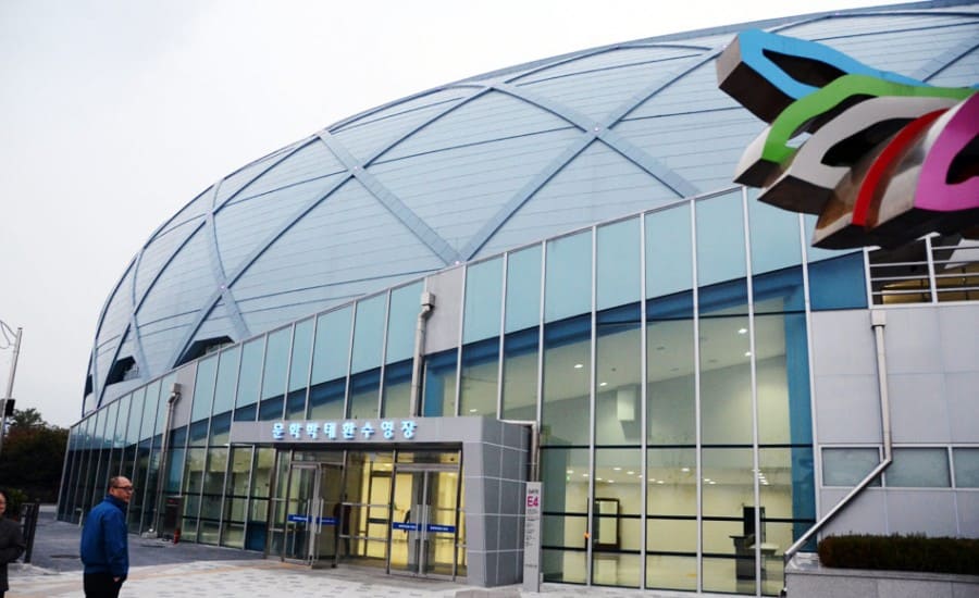 ETFE entrance for sports venue 