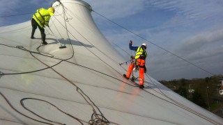 Cleaning Tensile Fabric Structures