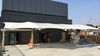 Rooftop fabric canopy