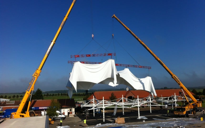 Fabric Structure being installed