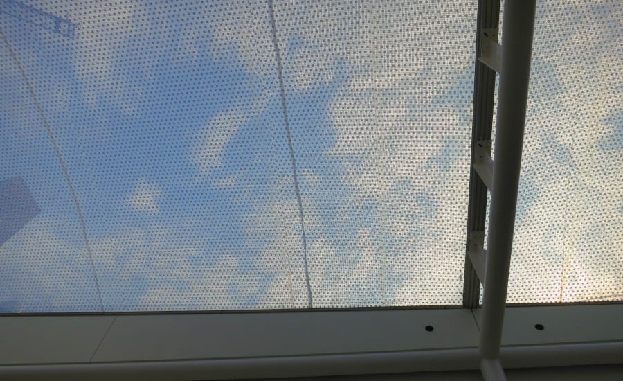 Looking up through an ETFE roof