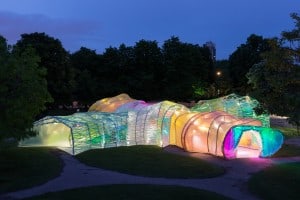 ETFE structure at night