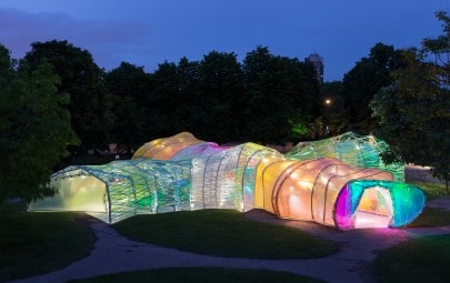 ETFE structure at night