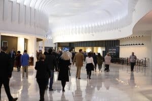 Tensile fabric interiors
