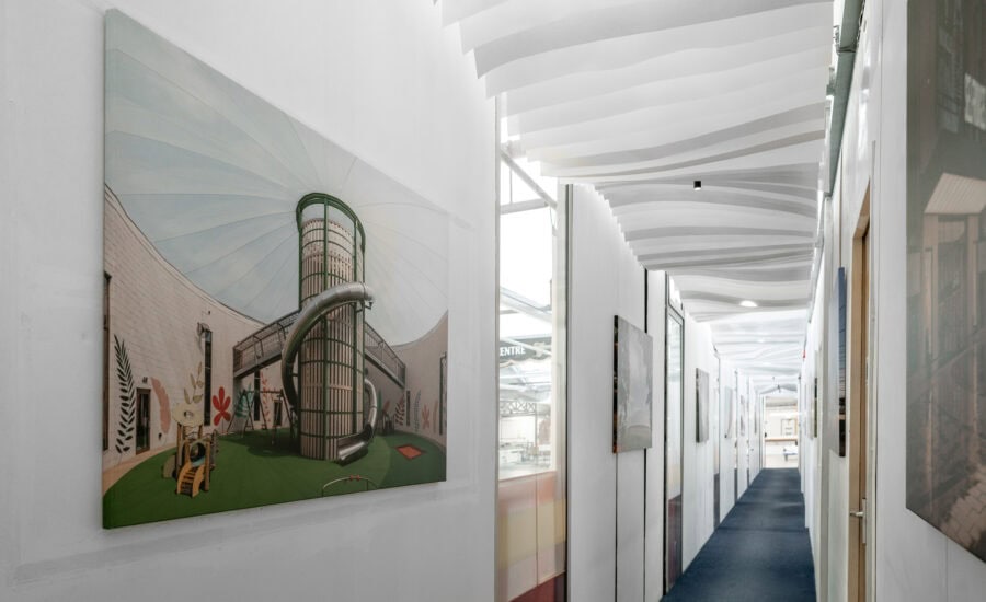 Tensile fabric ceiling system