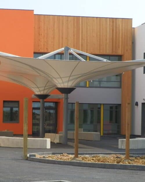 Double conic fabric School canopy