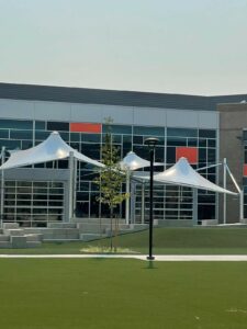 Tensile fabric canopy