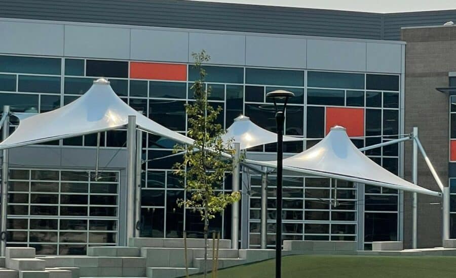 Tensile fabric canopy