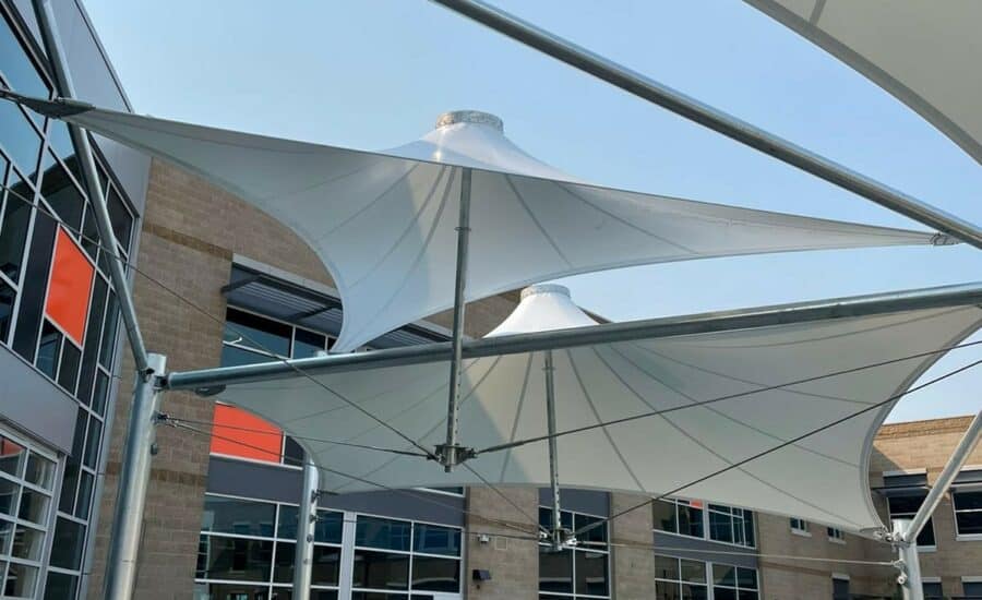 Fabric canopy with frame