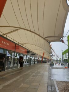 Tensile fabric canopy