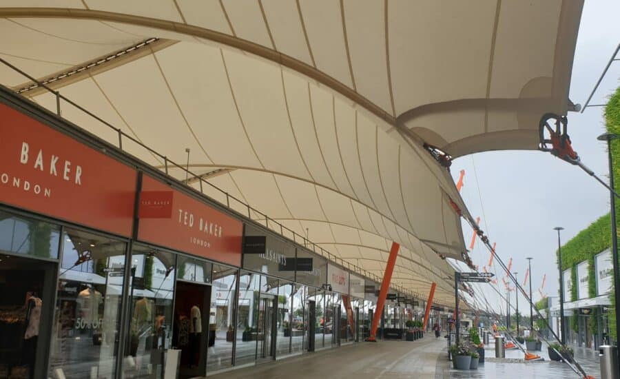 Tensile fabric canopy