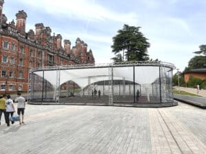 Seasonal fabric pavilion