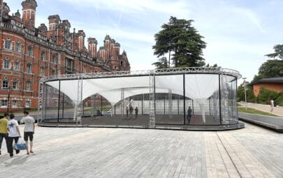 Seasonal fabric pavilion