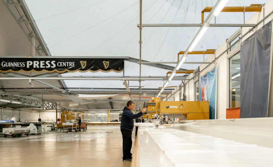 Tensile fabric manufacturing