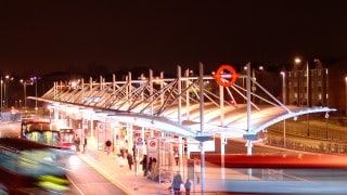 bus station fabric canopy time lapse