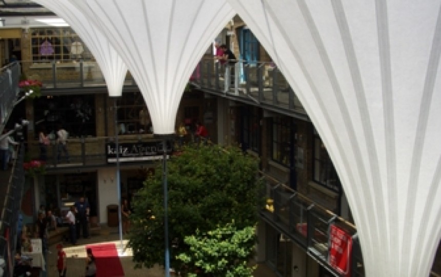 Inverted Cones made of Tenara – Kingly Court, London