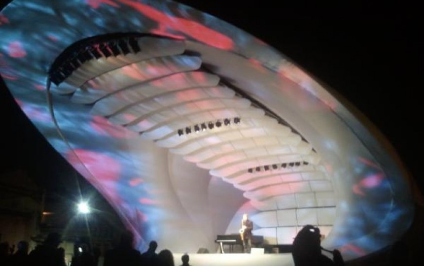 inflated PVC performance structure soundforms with lighting