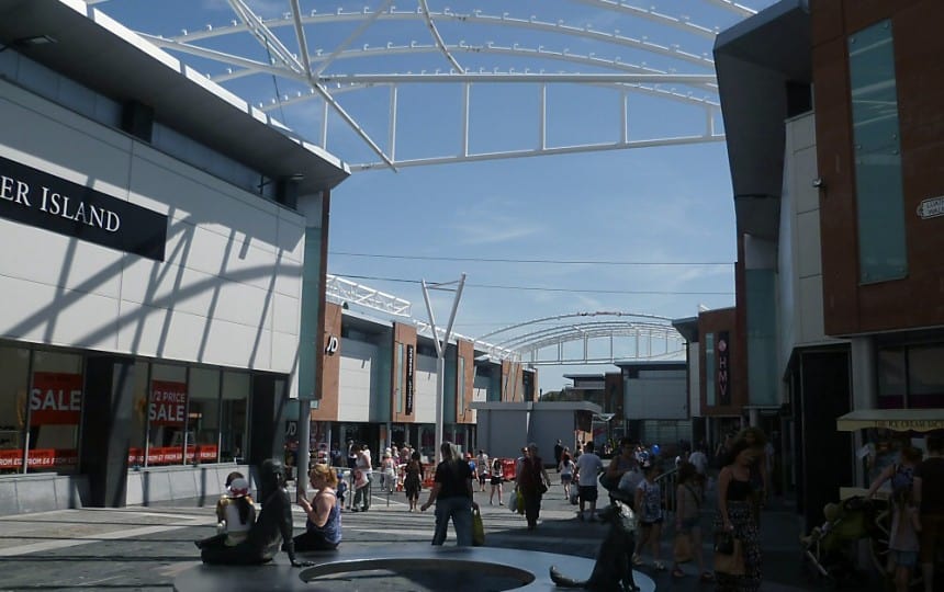 Steelwork ready to support ETFE roof