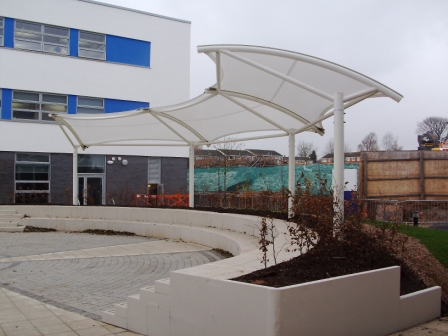 Fabric amphitheatre canopy