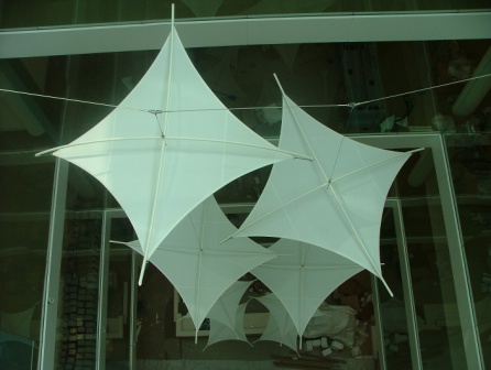 Tensile fabric sails