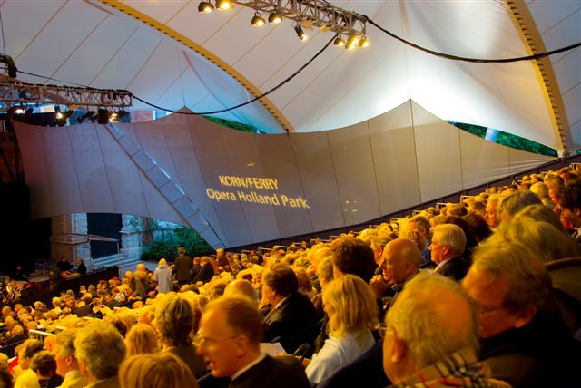 Temporary canopy over an outside event