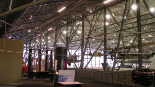 Duxford internal fabric banners with planes