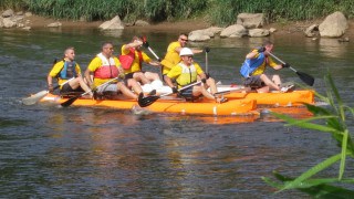 Monmouth Raft Race 2012  – Mens Race 2nd Place