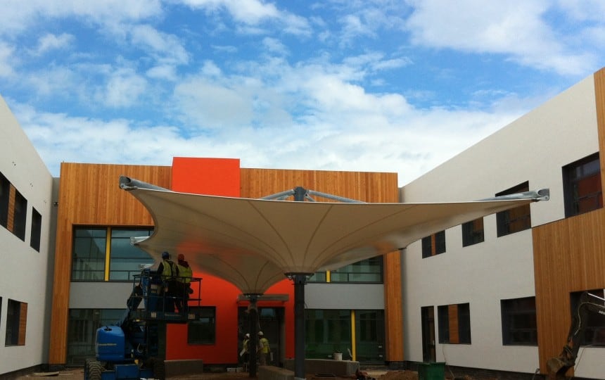 Double inverted conic canopy